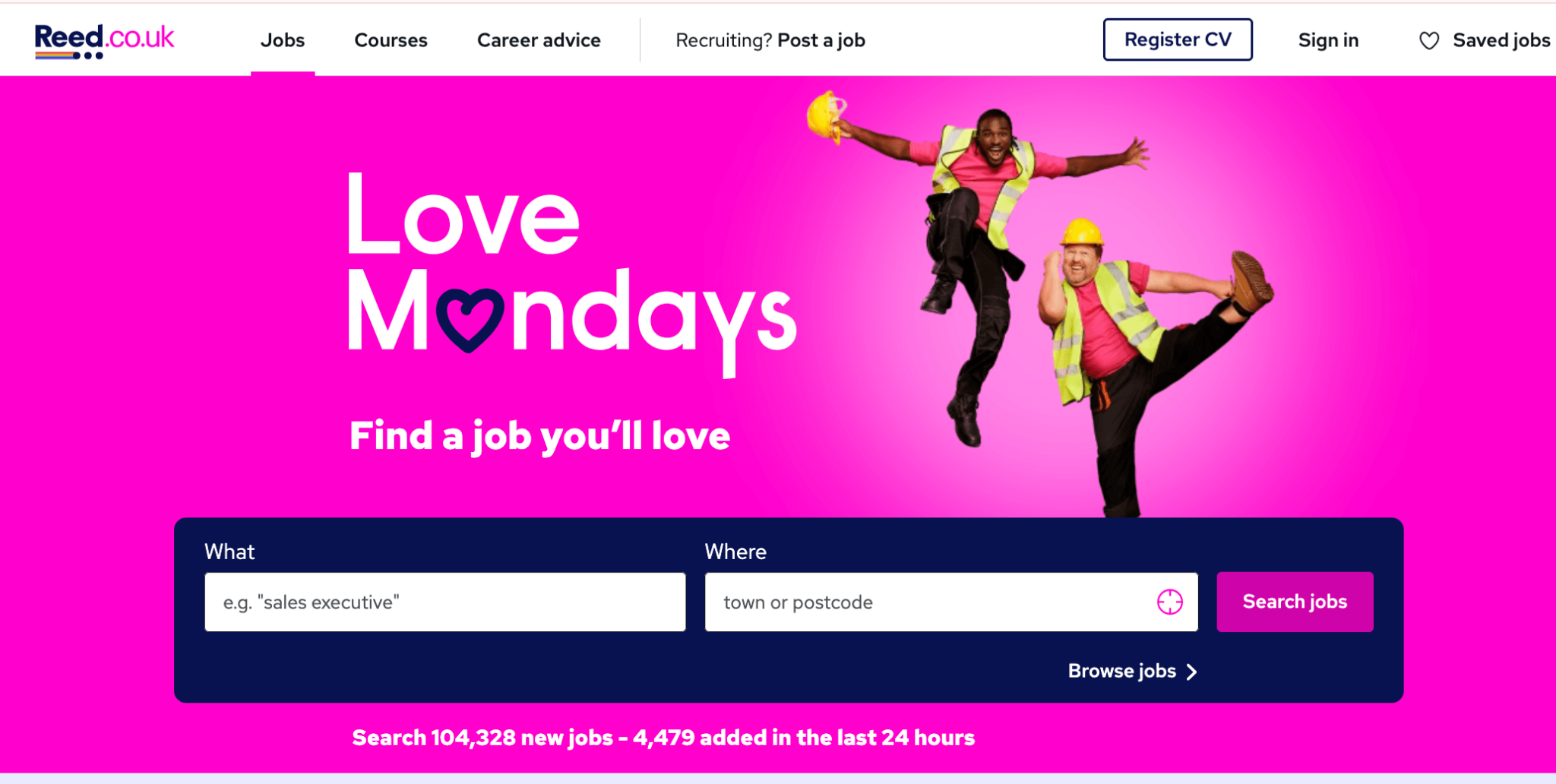 Reed UK job recruitment paltform 