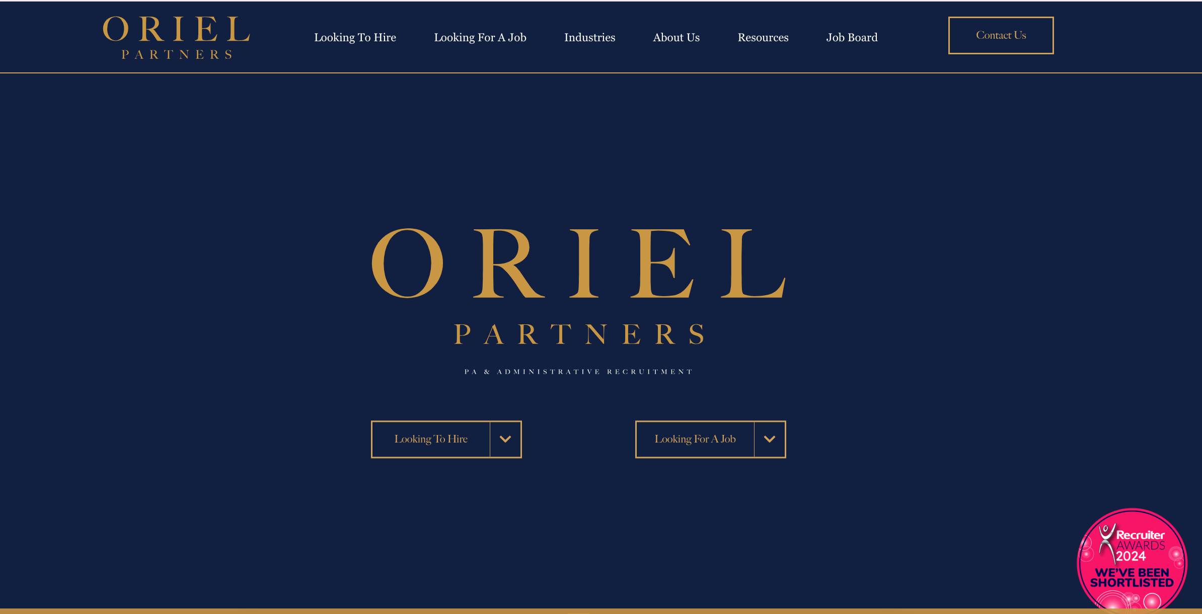 Oriel Partners PA Recruitment Platform