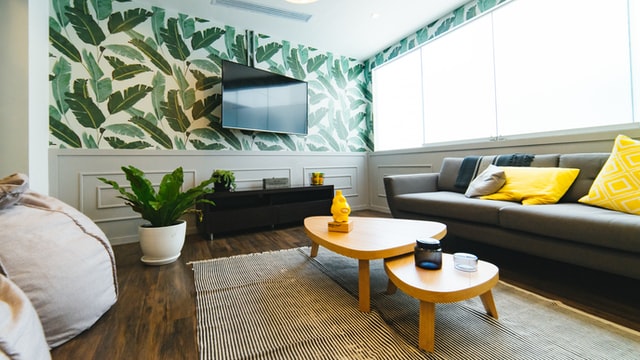 Office co-working space with lounge area