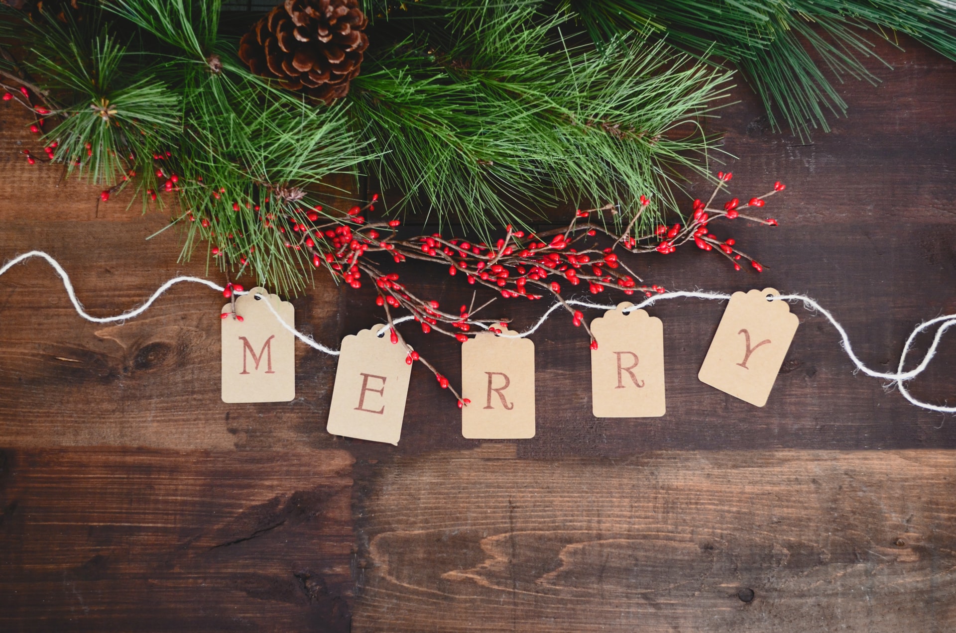 Office decorated with festive ornaments