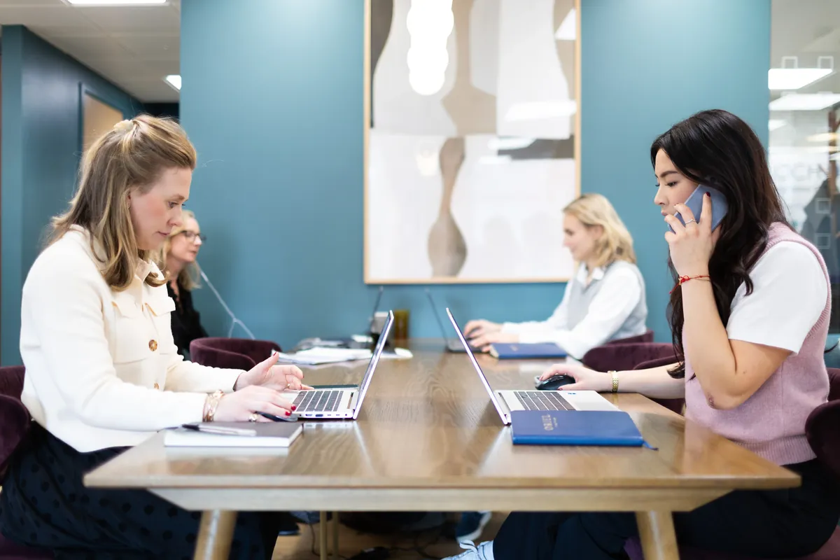 Interview with a senior executive PA candidate at an Oriel Partners meeting